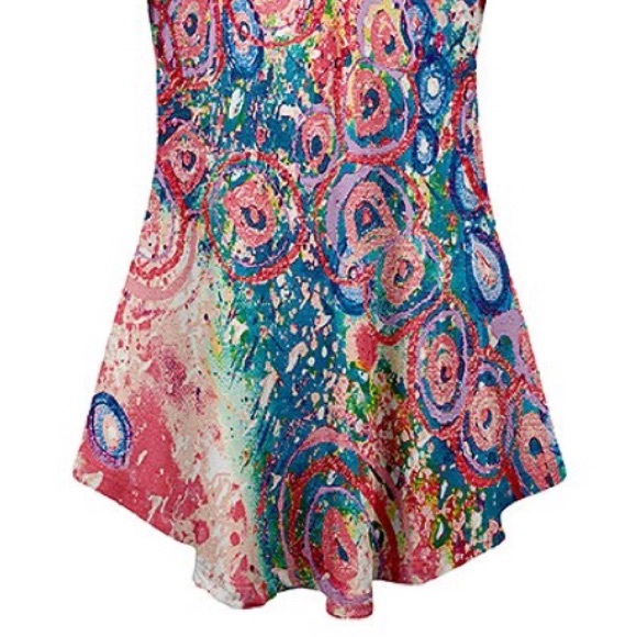 Colorful v-neck tunic - Picture 2 of 4